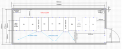 Modularni zunanji podatkovni center - primer tlorisa