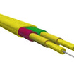 02-E9/CWJH-AE27,2-fiber, 9/125 µm, 3.5x6.2 mm, jacket color: yellow